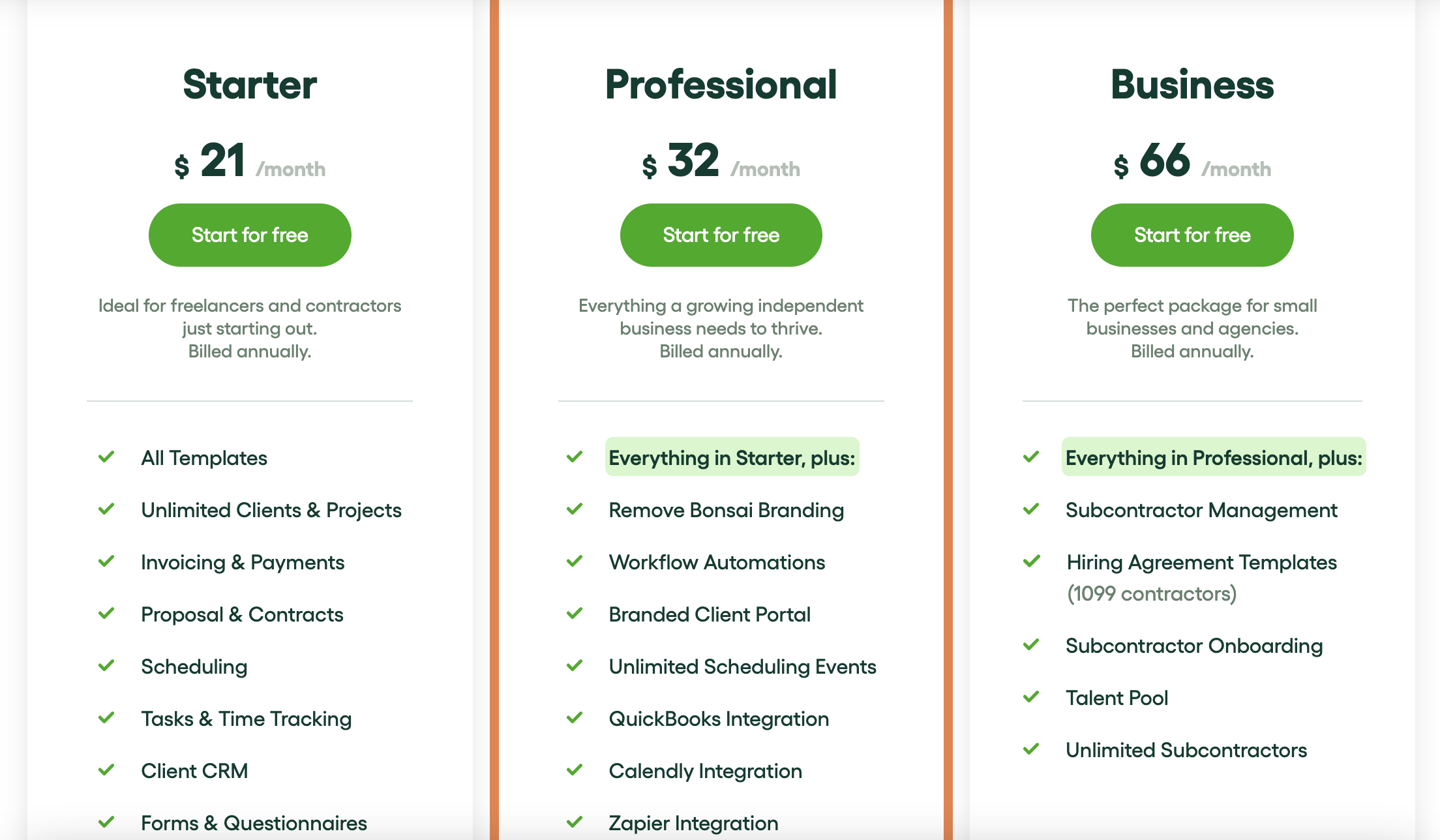 Pricing Page
