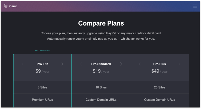 Pricing Page