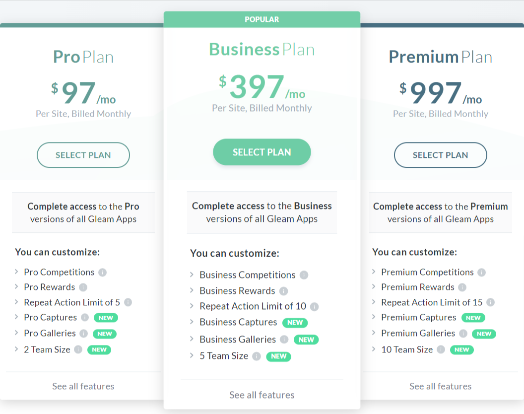 Pricing Page