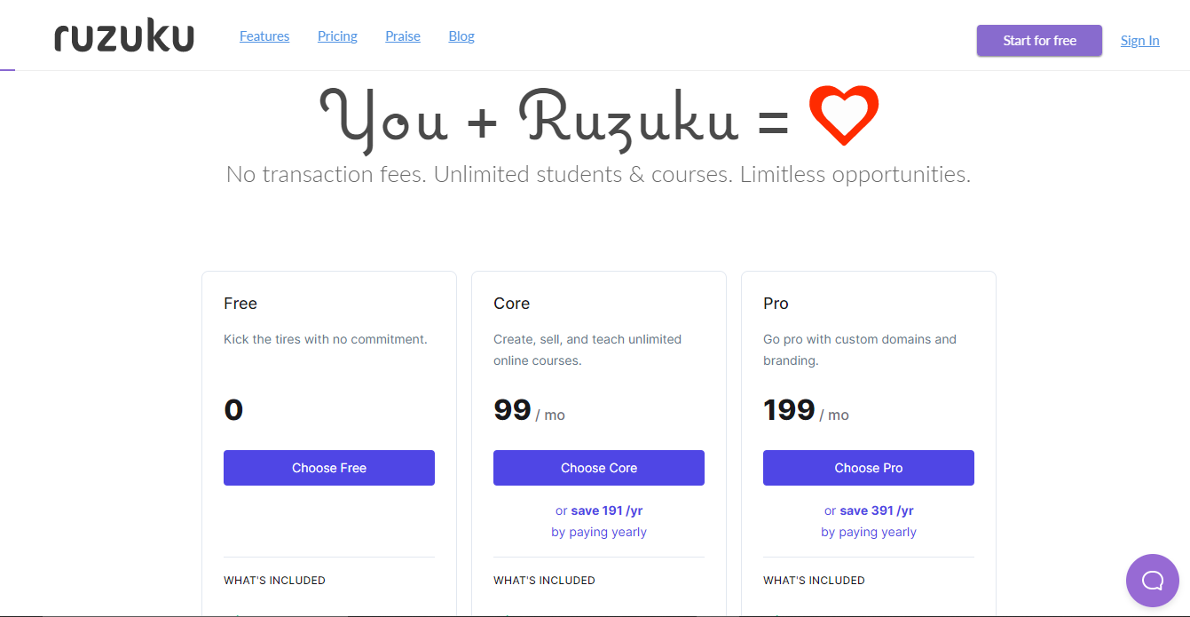 Pricing Page
