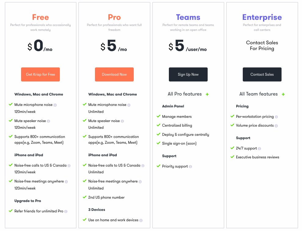 Pricing Page