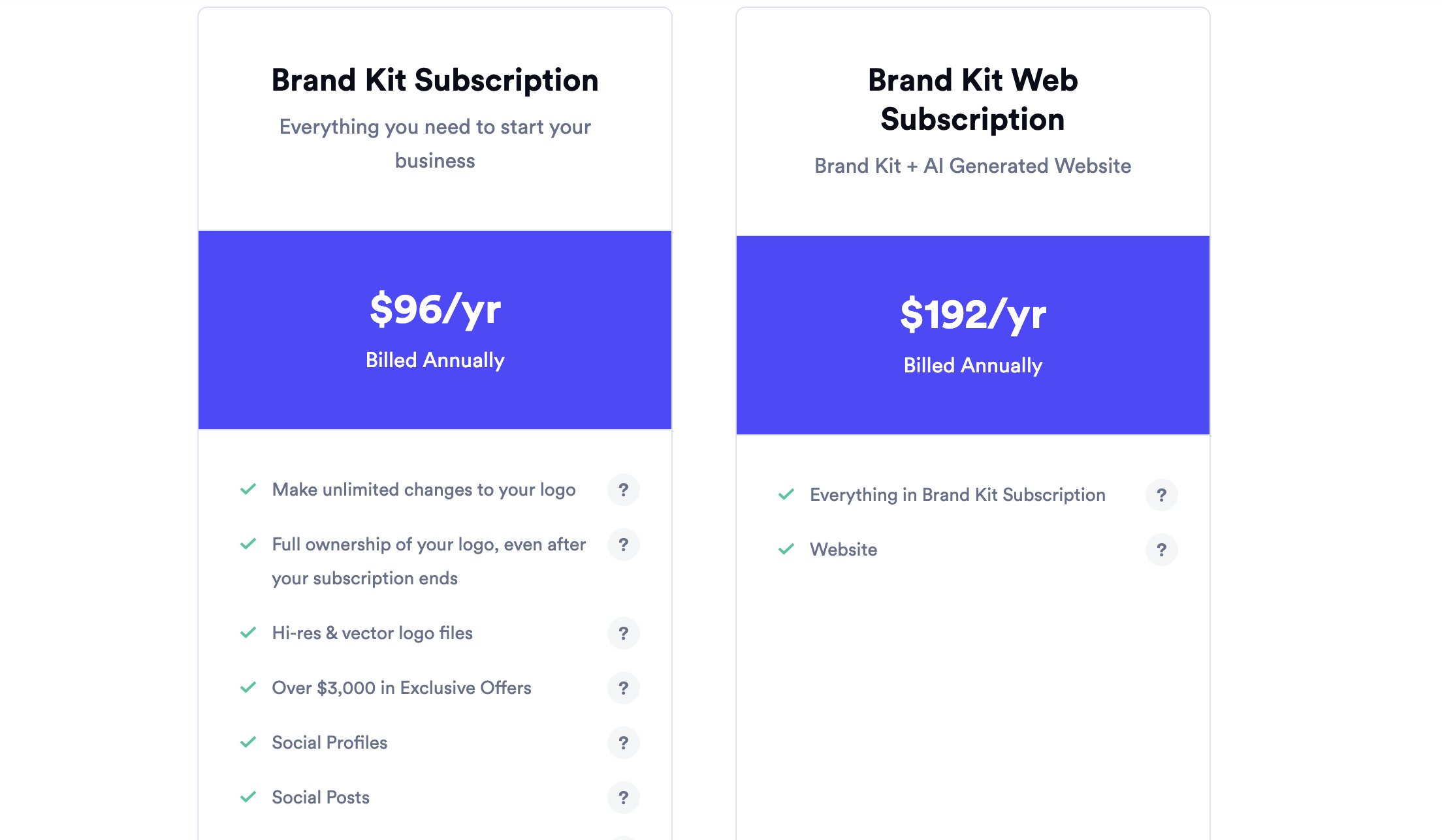 Pricing Page