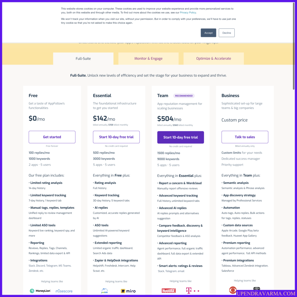 Pricing Page