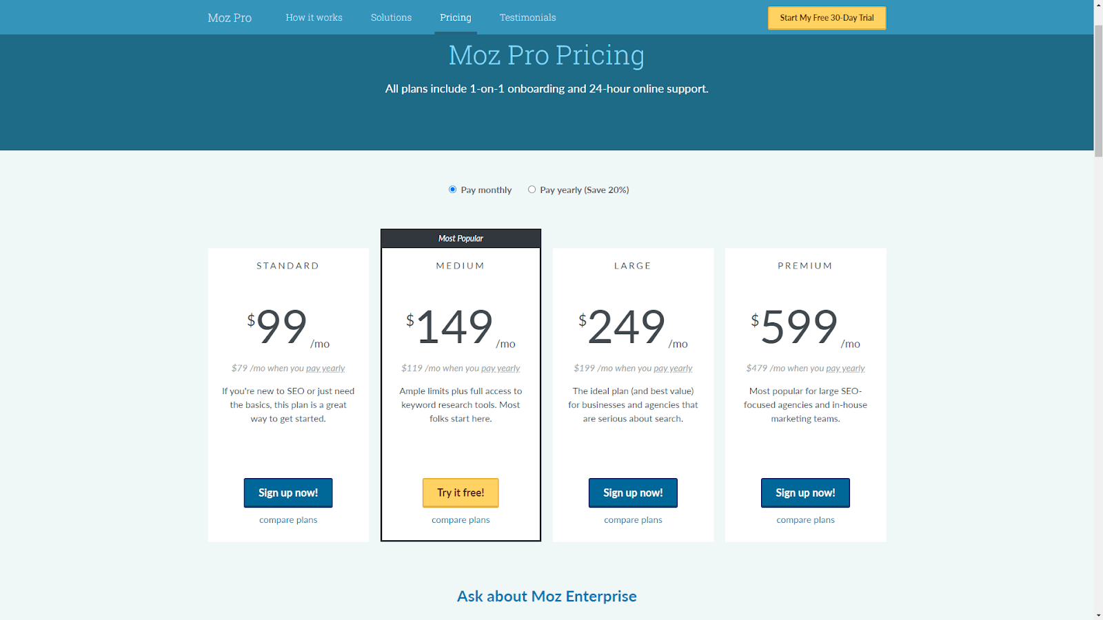 Pricing Page