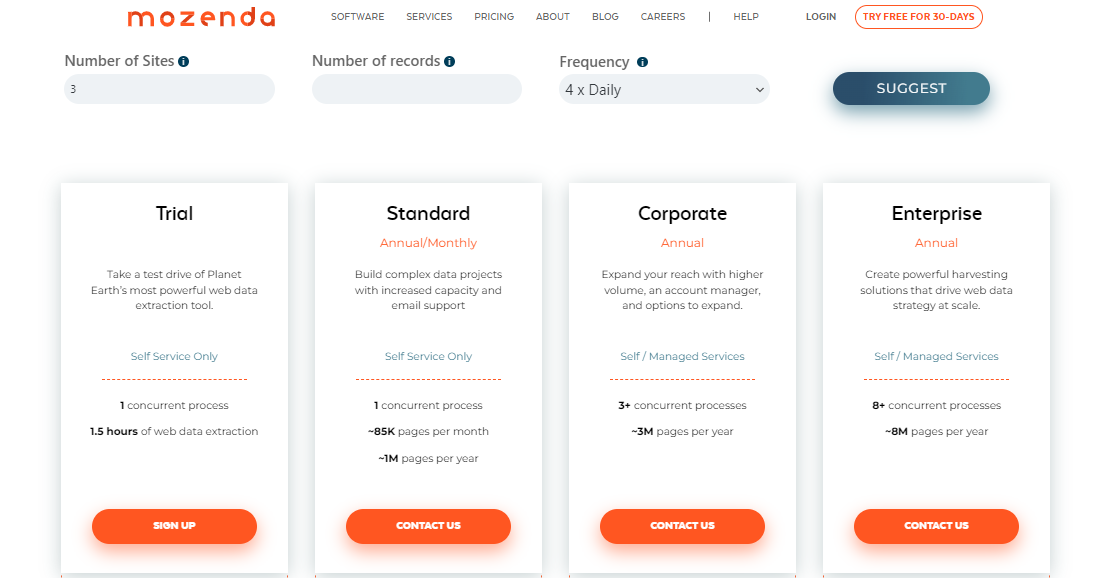 Pricing Page