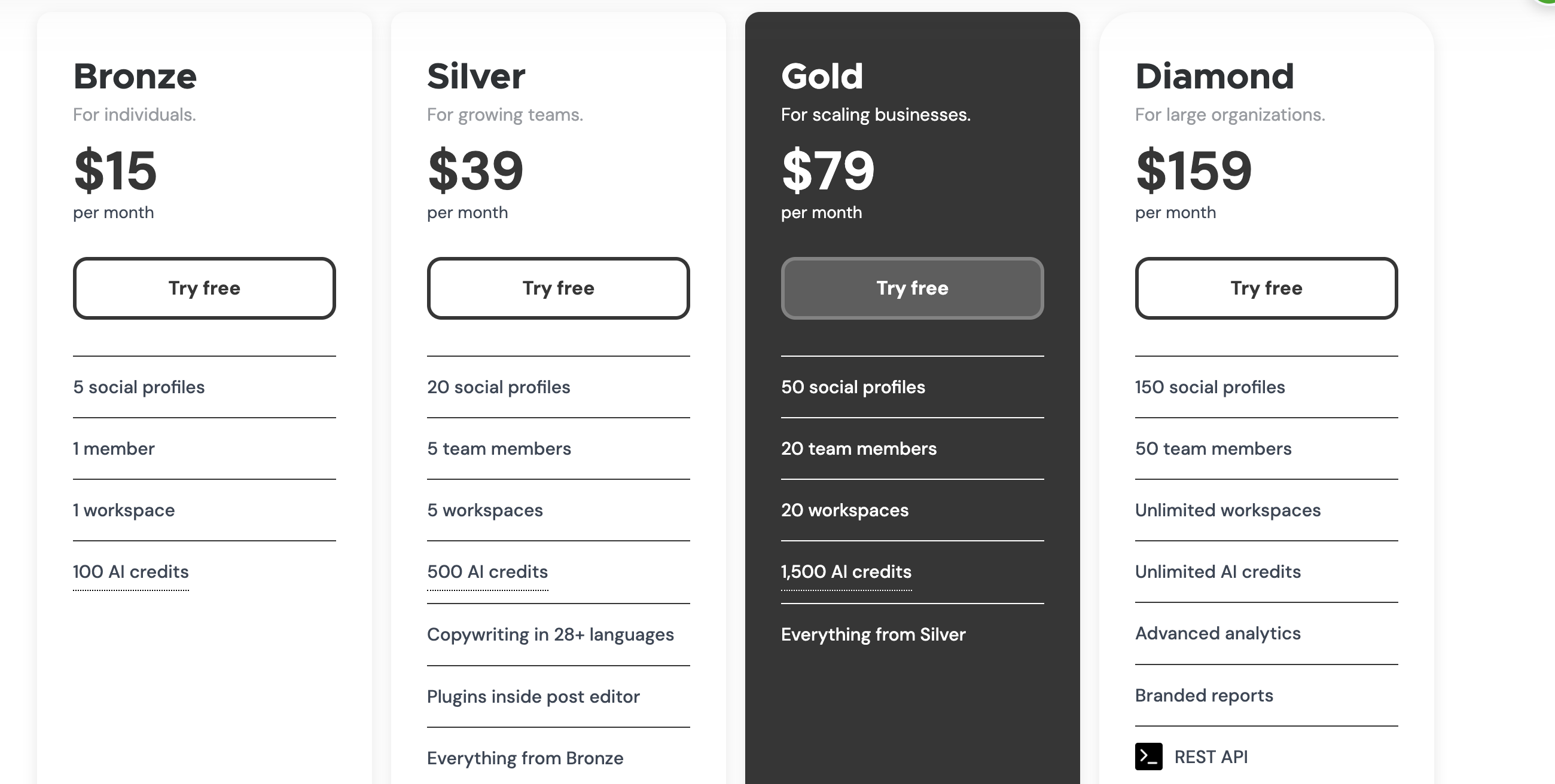 Pricing Page