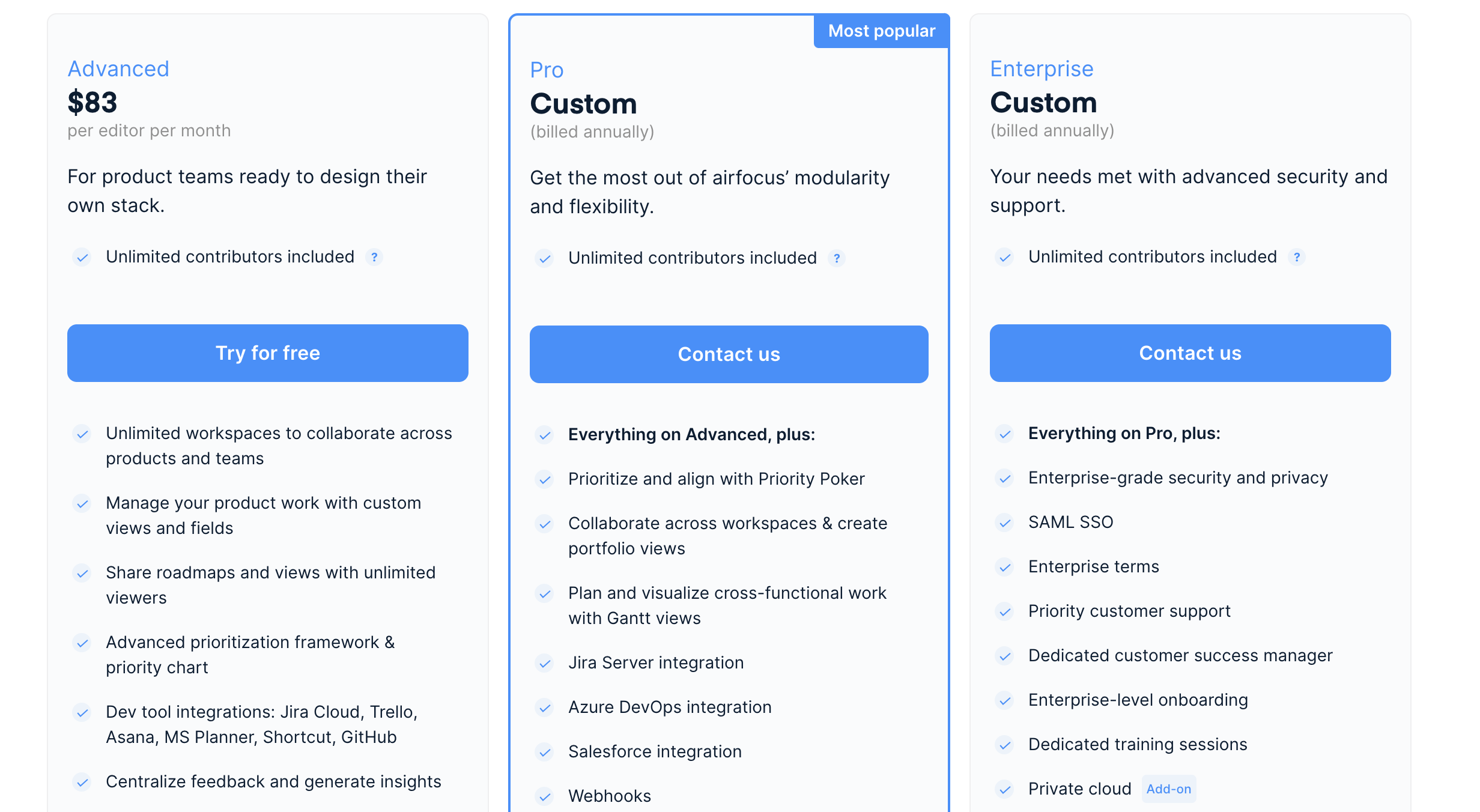 Pricing Page