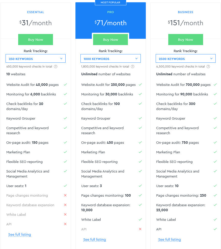 Pricing Page