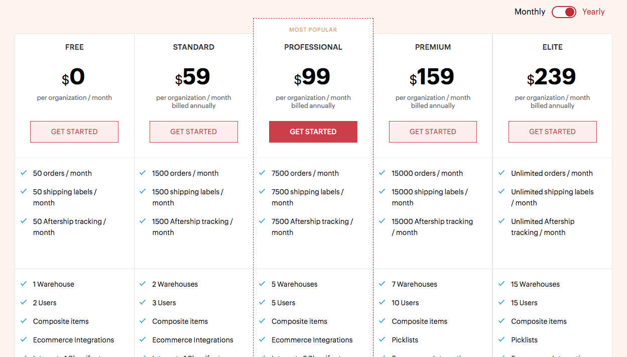 Pricing Page