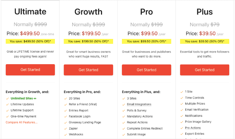 Pricing Page