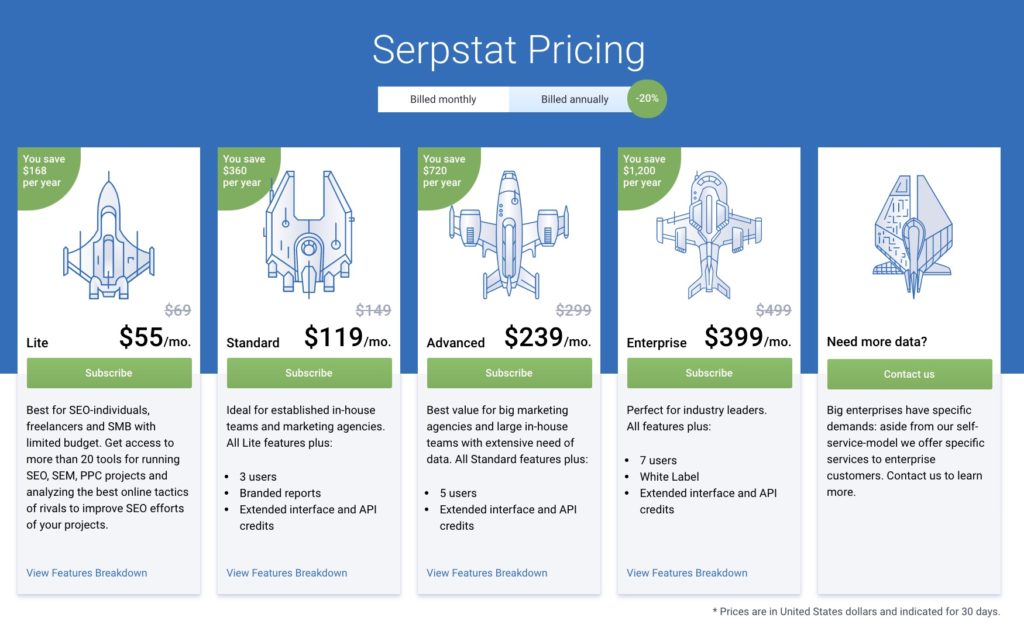 Pricing Page