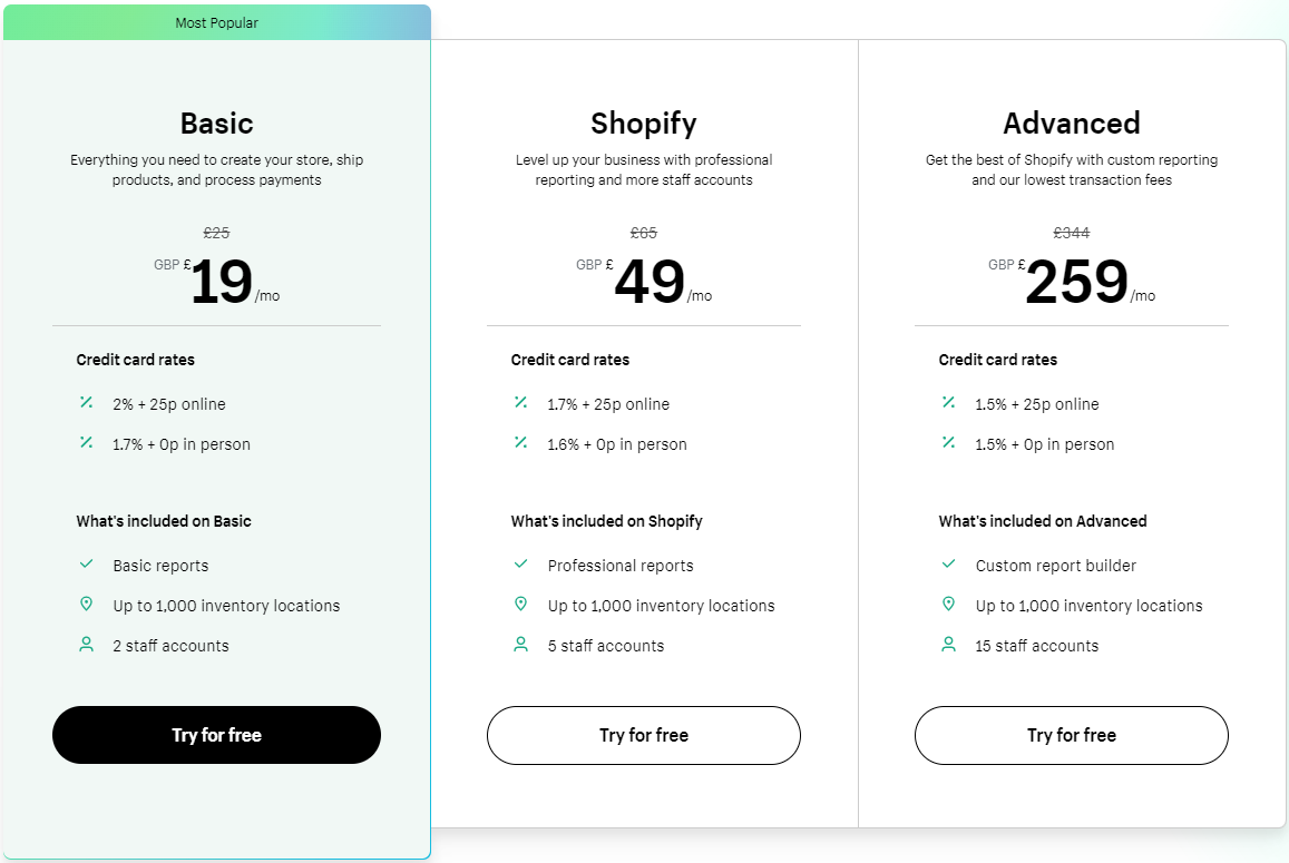 Pricing Page