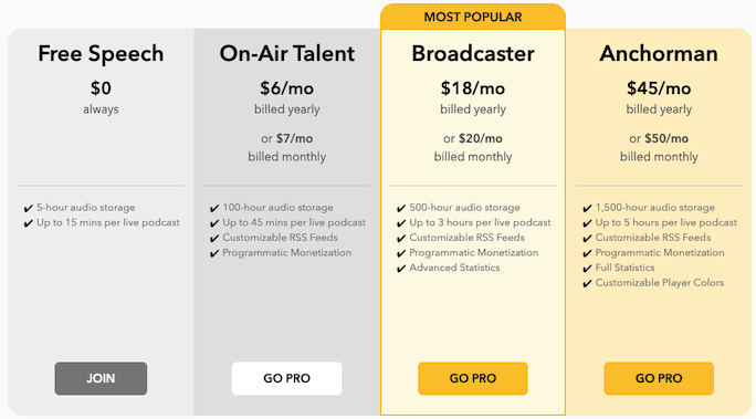 Pricing Page