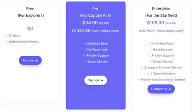 Pricing Page