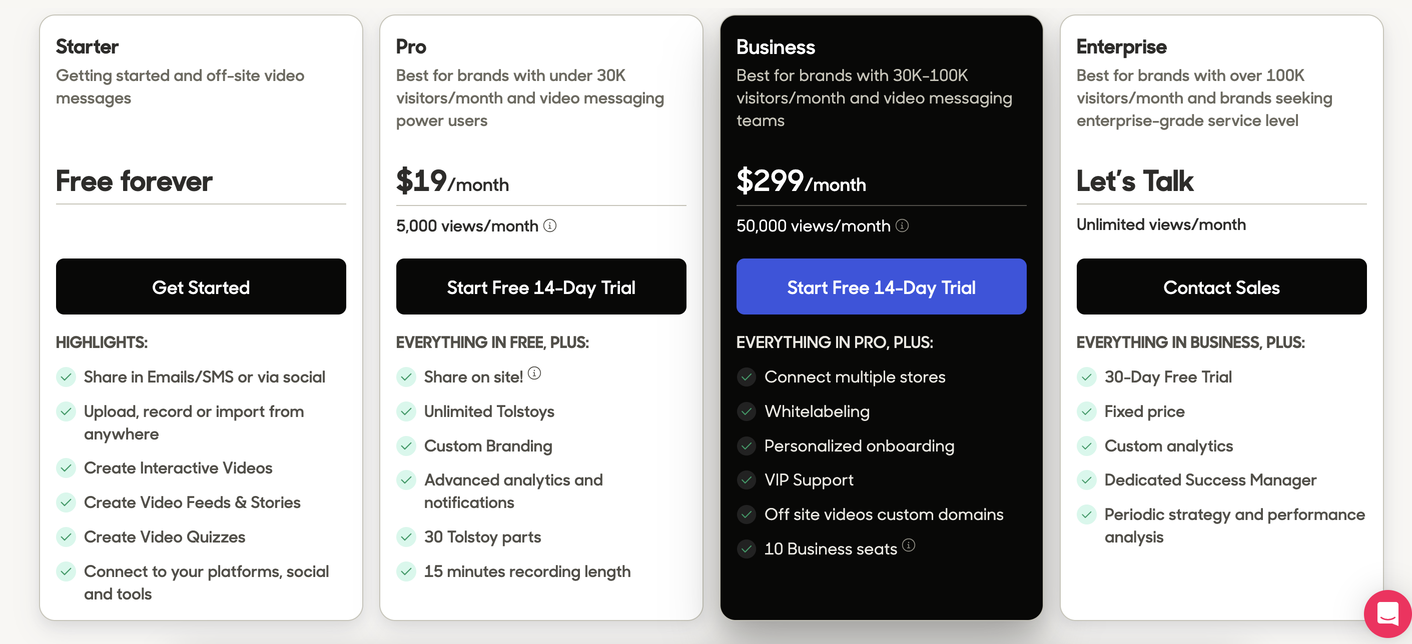 Pricing Page