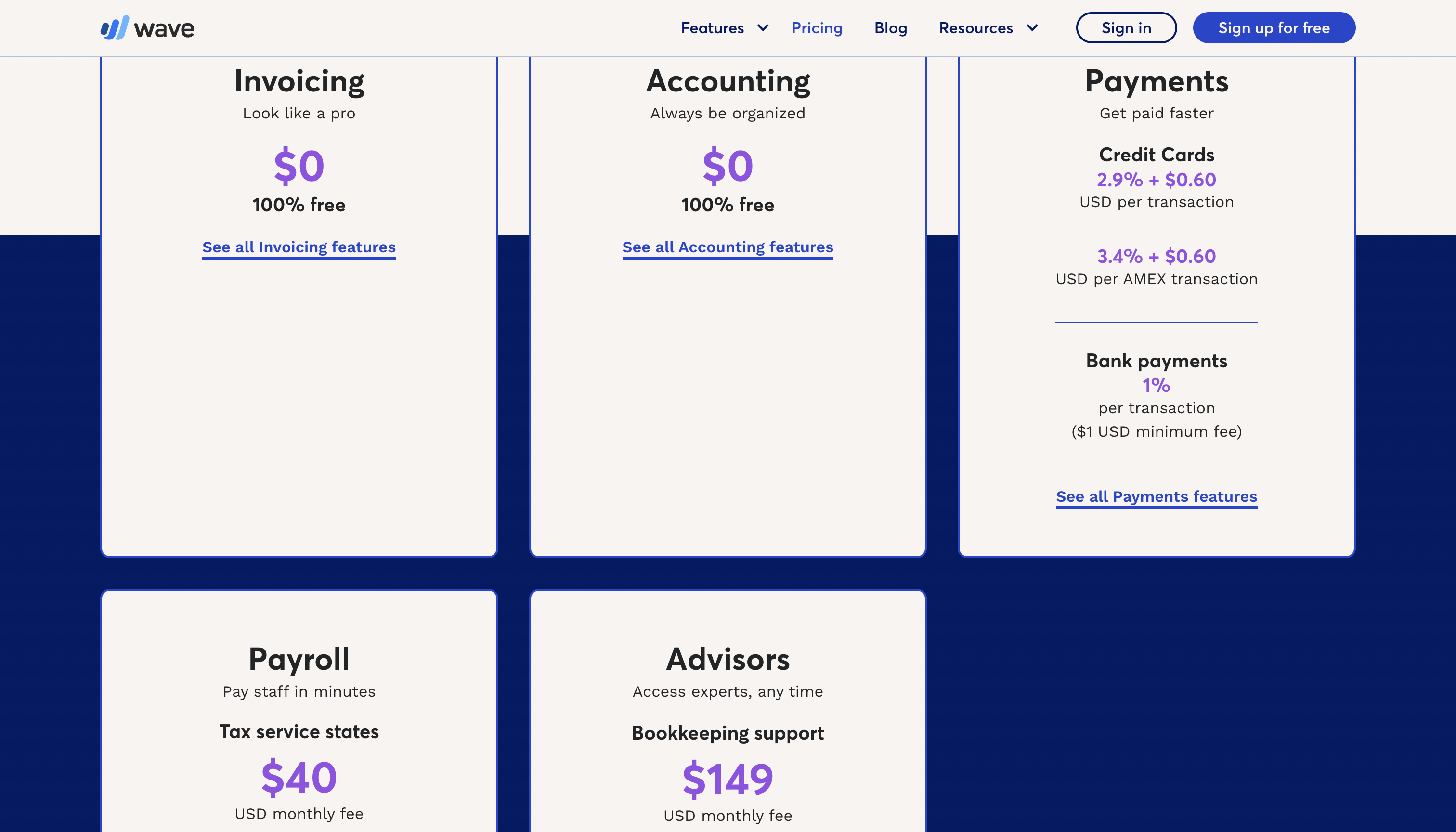 Pricing Page