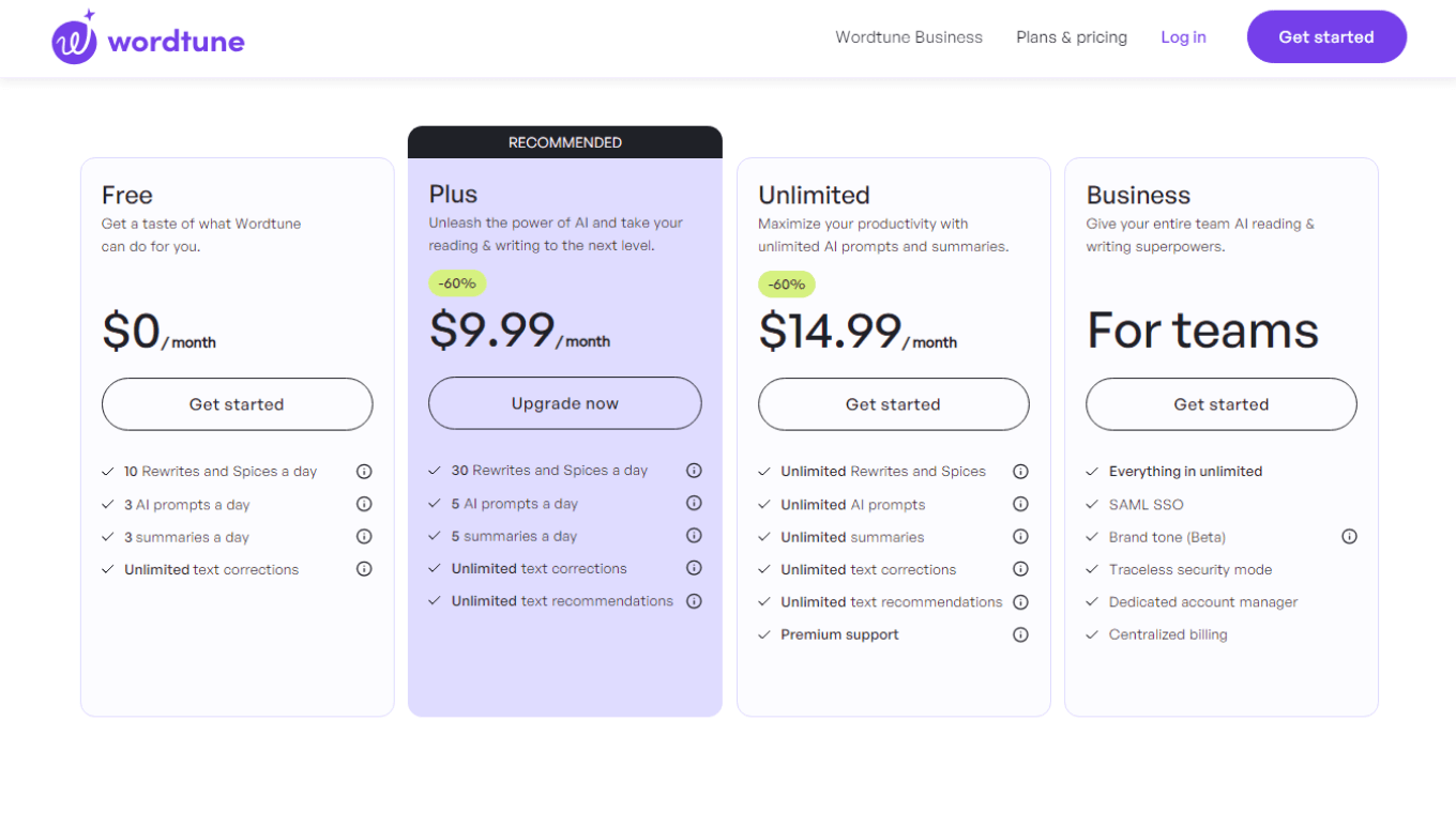 Pricing Page