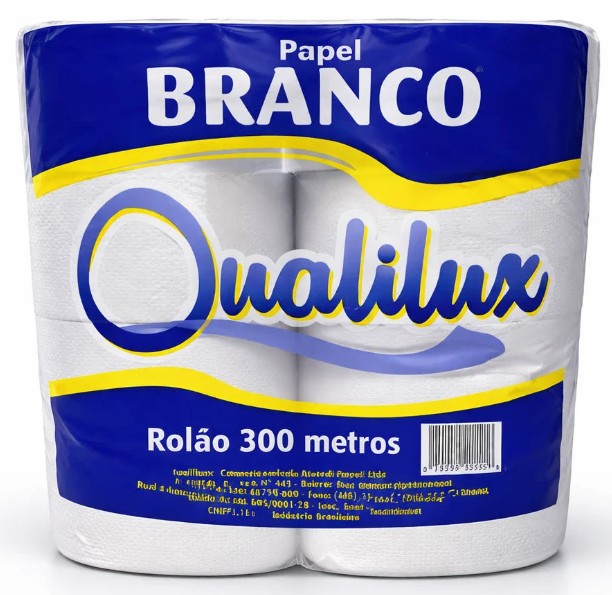 PAPEL HIG. ROLAO QUALILUX BCO 300M C/8 INSTITUCIONAL