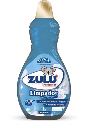 LIMPADOR PERFUMADO ALGODAO ZULU COALA PERFUMES COALA 12X1LT