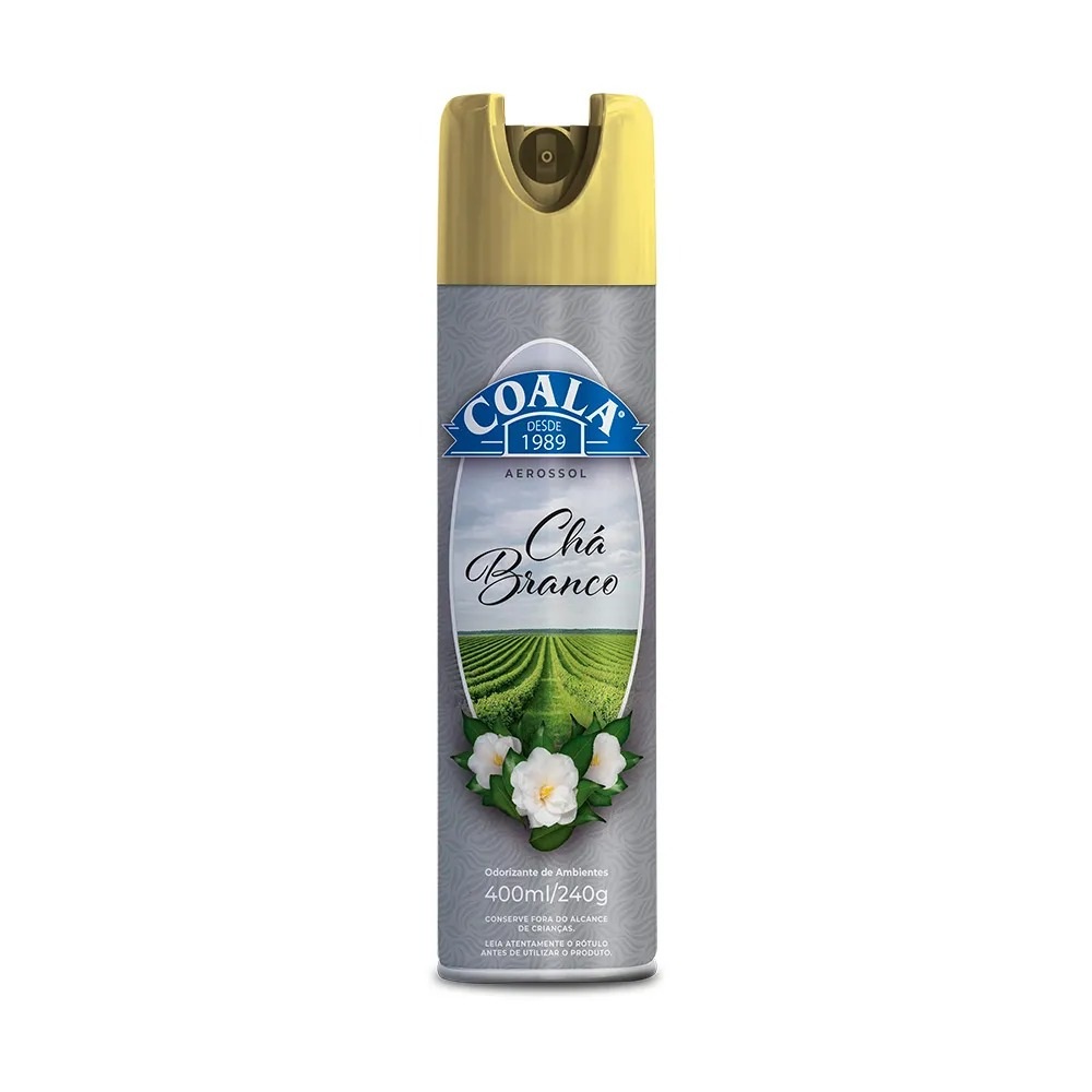ODORIZANTE DE AMBIENTE AEROSSOL COALA 400ML/240GR - CHA BRANCO
