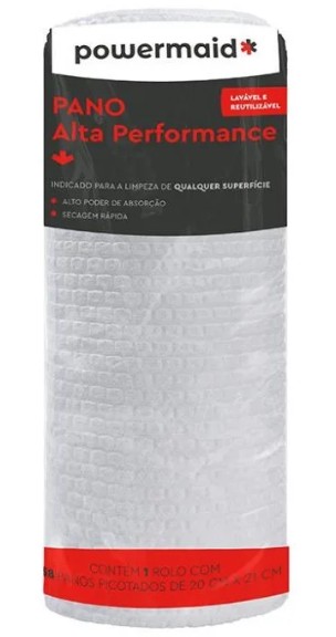 PANO ALTA PERFORMANCE - ROLO 58 PCS 20X21CM BRANCO