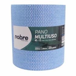 PANO MULTIUSO SLIM (ROLO C/28CM X 300M PICOTADO APROX. 50CM) AZUL - NOBRE