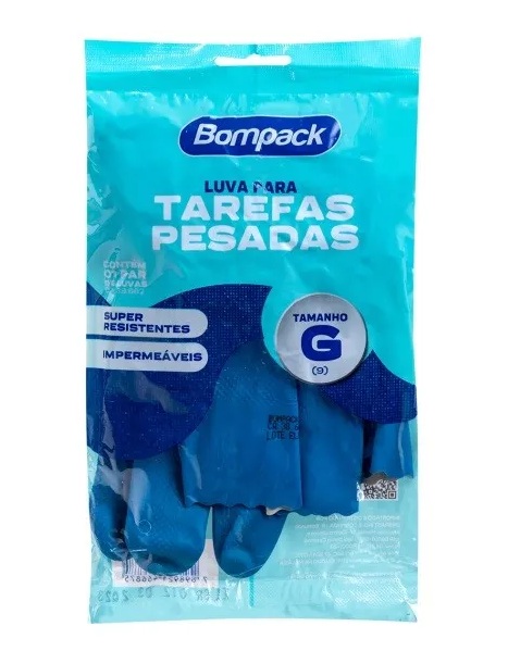 LUVA BOMPACK VERNIZ AZUL G