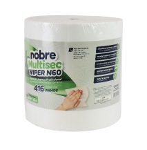 PANO WIPER N60 LIMPEZA PROFISSIONAL (BOBINA C/416 PANOS DE 44CM X 25CM) BRANCO - NOBRE