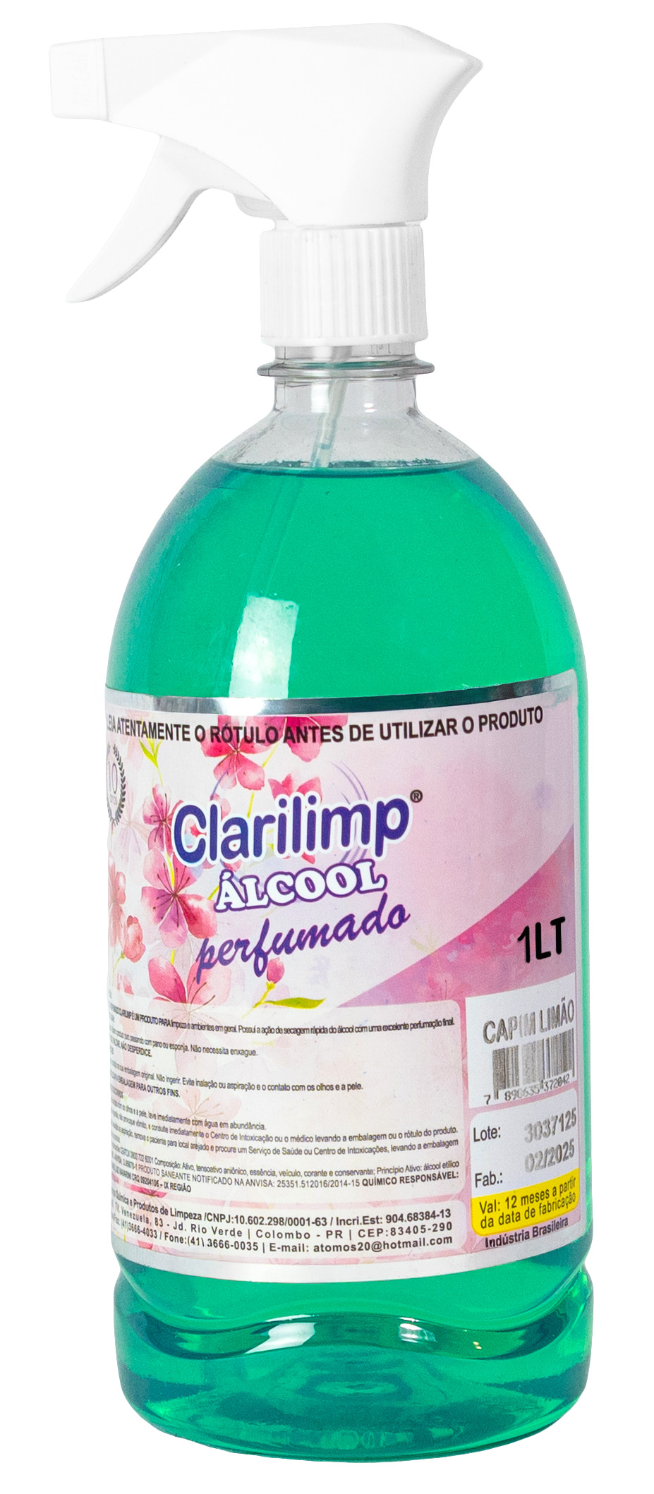 ALCOOL PERFUMADO CAPIM LIMAO 1L TAMPA
