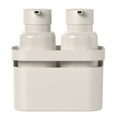 CONJUNTO DISPENSERS E ORGANIZADOR FLOW BEGE