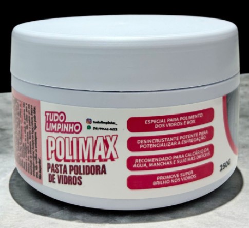 PASTA POLIDORA DE VIDROS E INOX POLIMAX 250G