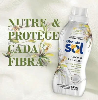AMACIANTE CONC COCO E BAUNILHA 500ML GIRANDO SOL