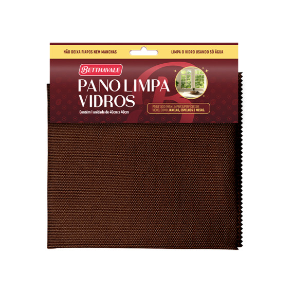 PANO LIMPA VIDROS BETTHAVALE 40X40 C/1PC(200GSM)