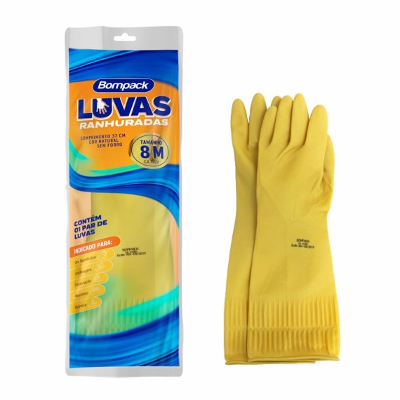 LUVA RANHURADA BOMPACK M(8)