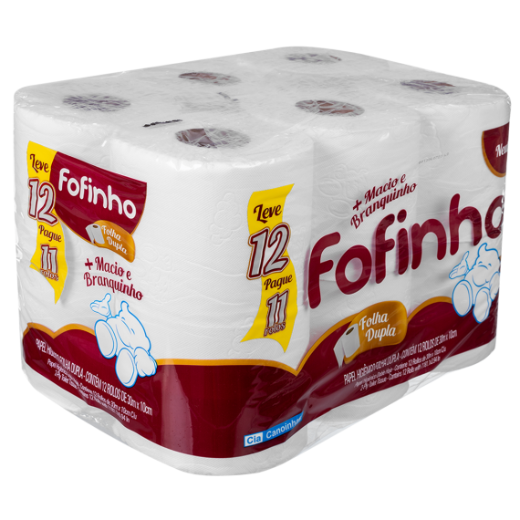 PH. FOFINHO FOLHA DUPLA NEUTRO 12 ROLOS C/30 MTS UN