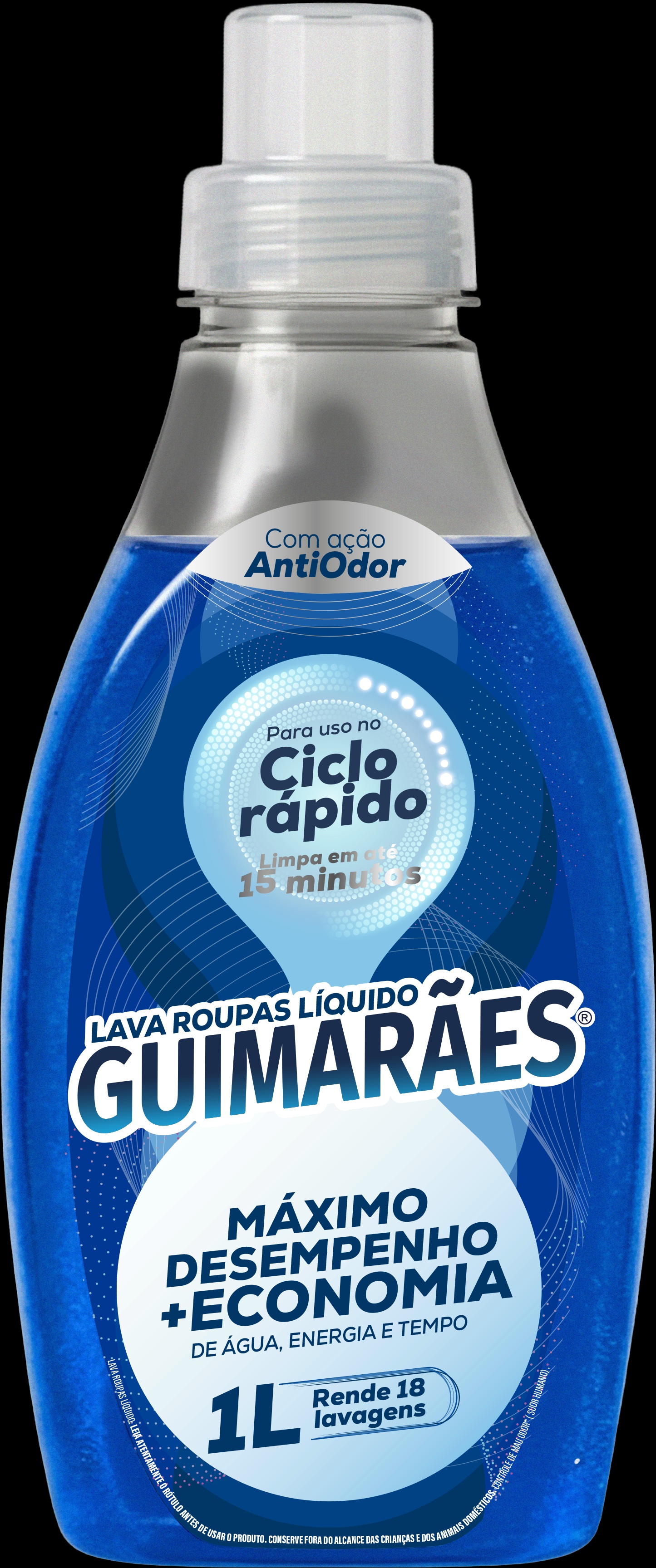 LAVA ROUPAS CICLO RAPIDO ANTIODOR 1L AZUL - GUIMARAES
