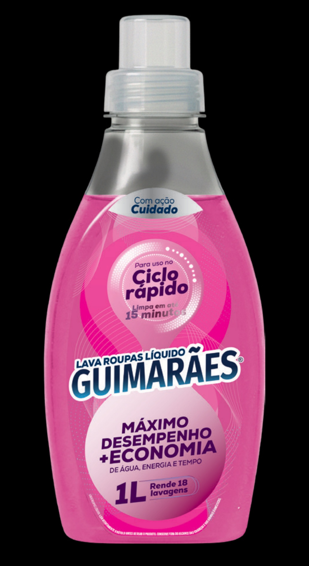 LAVA ROUPAS CICLO RAPIDO CUIDADO 1L ROSA - GUIMARAES