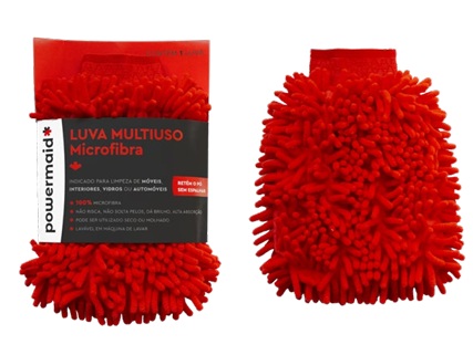 LUVA MICROFIBRA CHENILE TAM UNICO VERMELHO