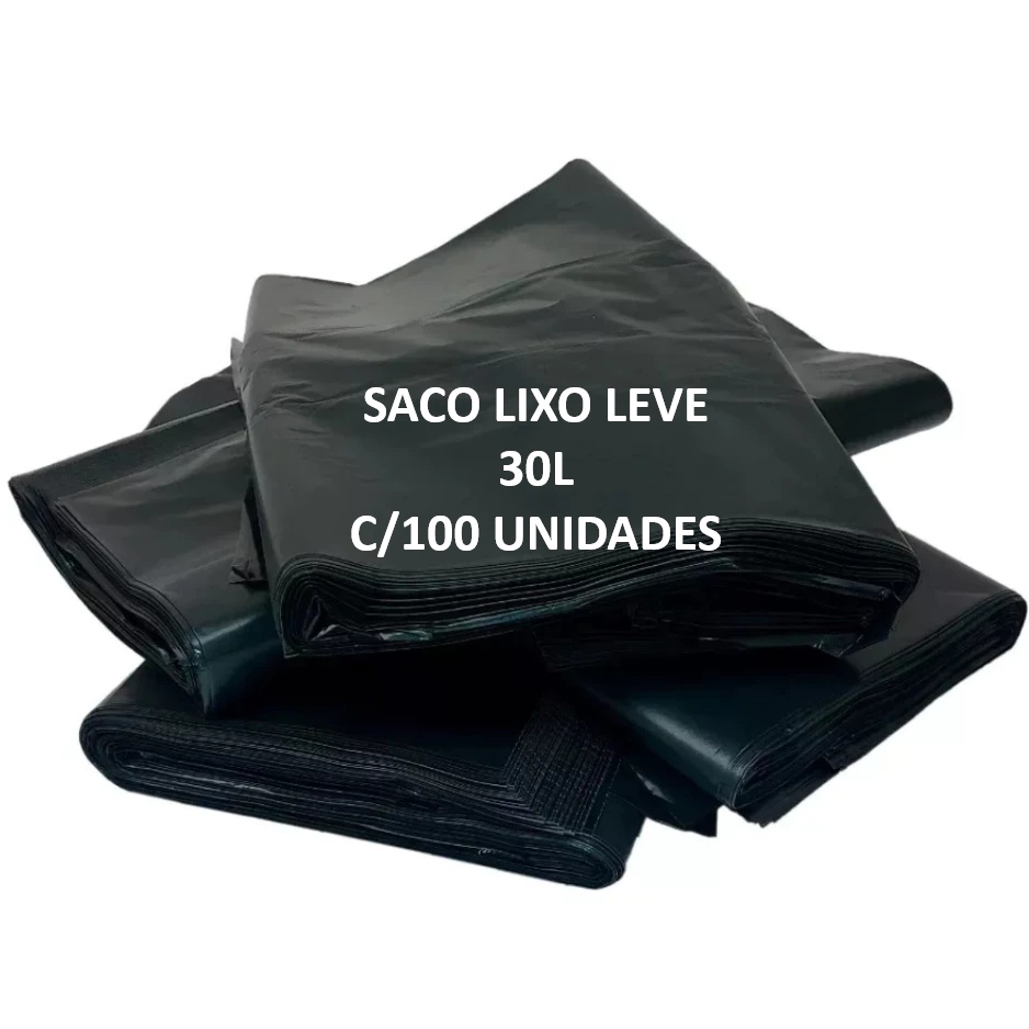 SACO LIXO 30LTS LEVE C 50UN