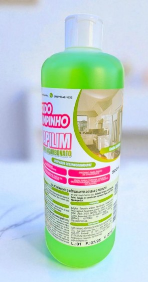 RAPILIM COM BICARBONATO LIMPADOR DESENGORDURANTE 500ML REFIL