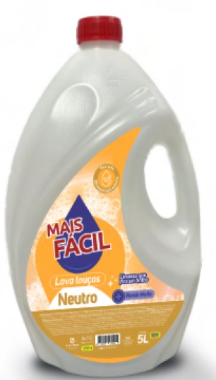DETERGENTE LAVA LOUÇA NEUTRO 5 LTS - MAIS FACIL