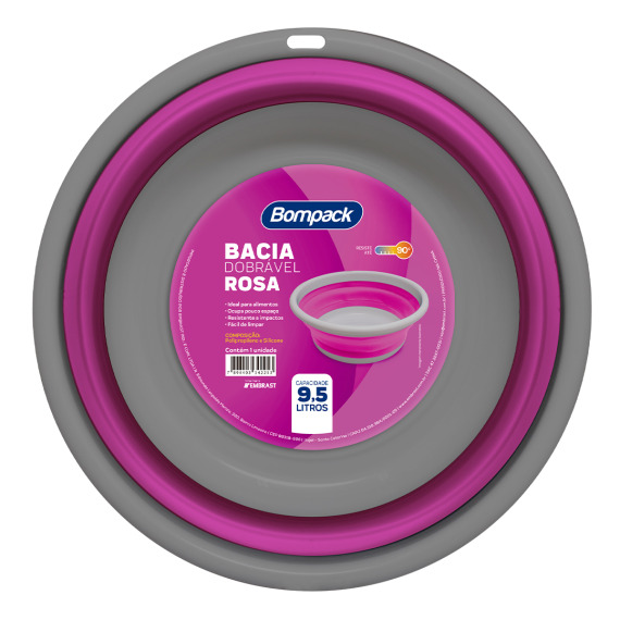 BACIA DOBRAVEL BOMPACK 9,5L ROSA UND
