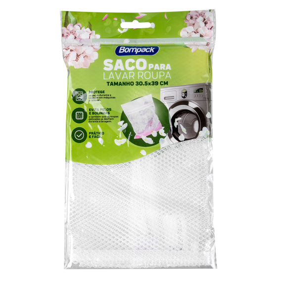 SACO PARA LAVAR ROUPAS BOMPACK 30,5X39 UN