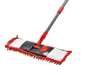 MOP FLAT CHENILE TAM UNICO VERMELHO/CINZA