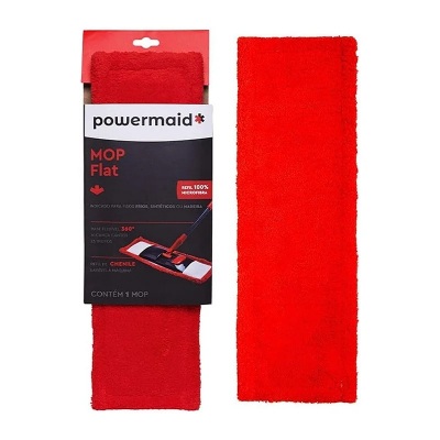 REFIL MOP FLAT CHENILE TAM UNICO VERMELHO