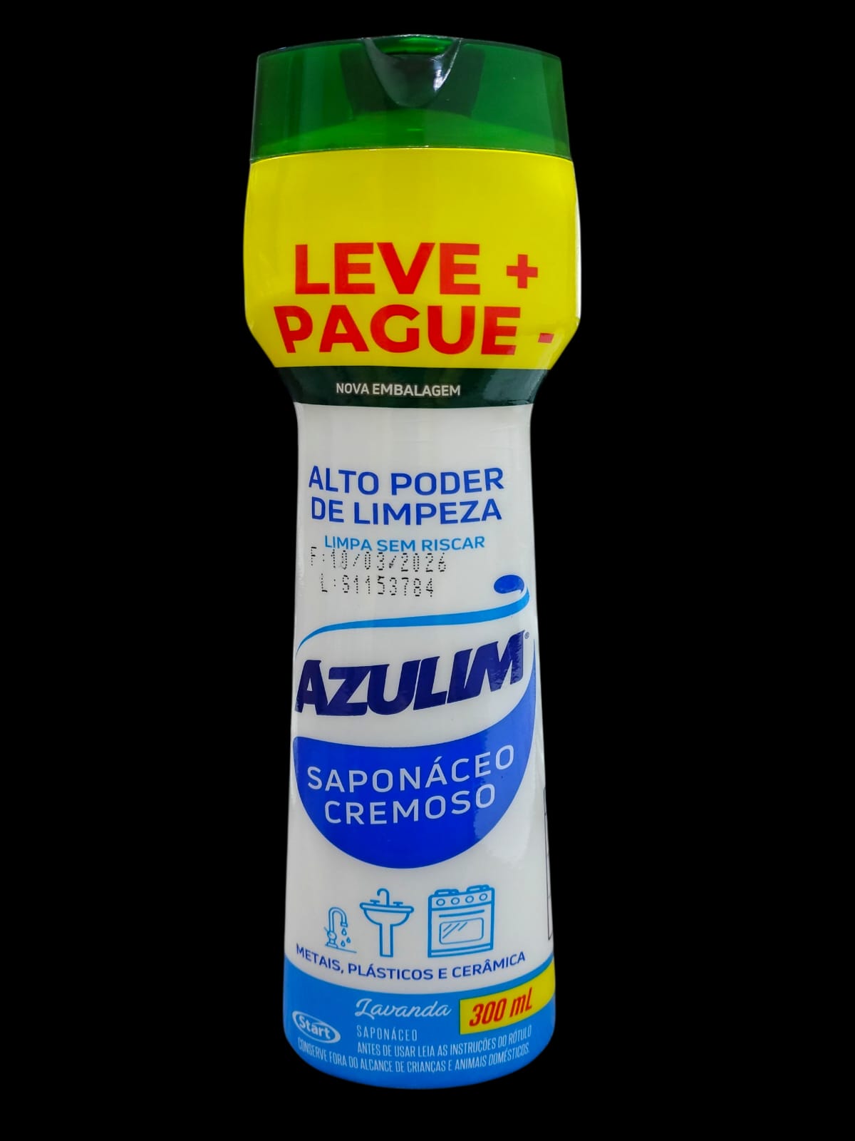 SAPONÁCEO CREMOSO AZULIM 300ML