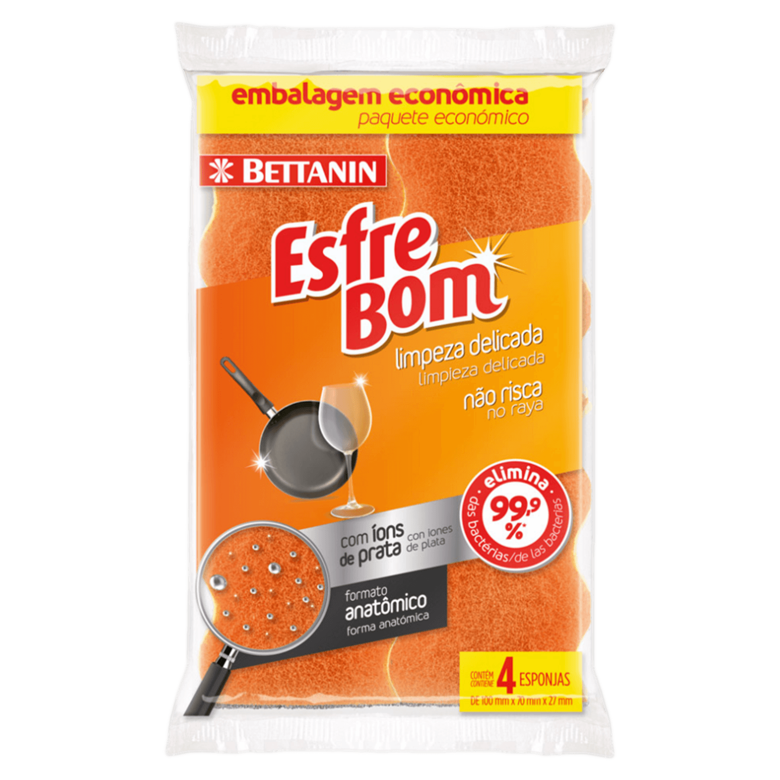 ESPONJA ESFREBOM LIMP DELICADA C/4