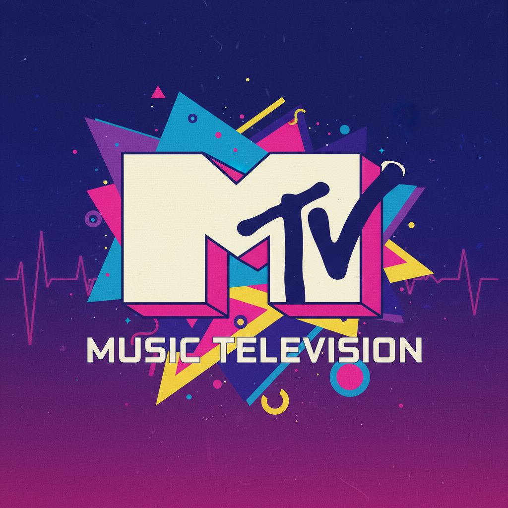 Classic MTV Music Television logo from the 1980s golden era