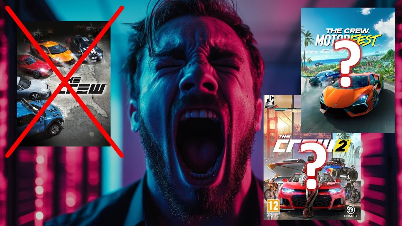 Image indicating uncertainty about the future and server support for The Crew game series, including The Crew 2 and The Crew Motorfest