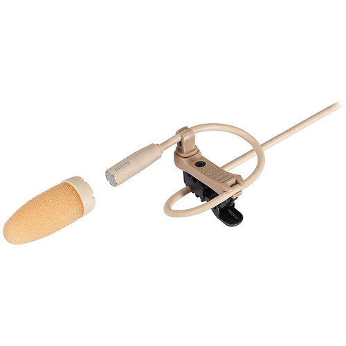 Audio-Technica BP899LCW-TH Beige Low-Sensitivity Omni Lavalier Mic cW Connector